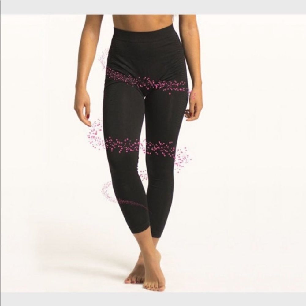 Lilia Compression Weight Loss Slimming High Waist 7/8 Leggings Black‎ - Picture 2 of 16